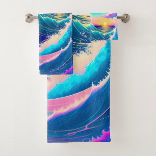 Ocean Waves Bath Towel Set