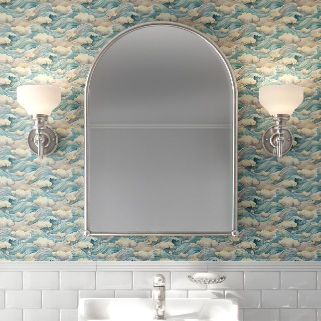 Ocean Waves Bathroom Wallpaper (Creator Uploaded)