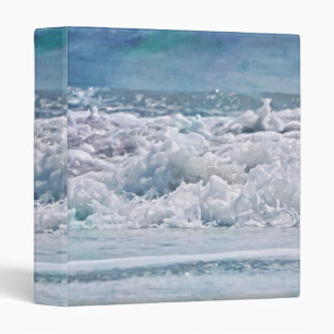 Ocean Waves Beach Art Binder Notebook