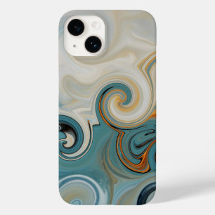 Ocean Waves Beach Teal Blue Abstract 74 Case-Mate iPhone 14 Case