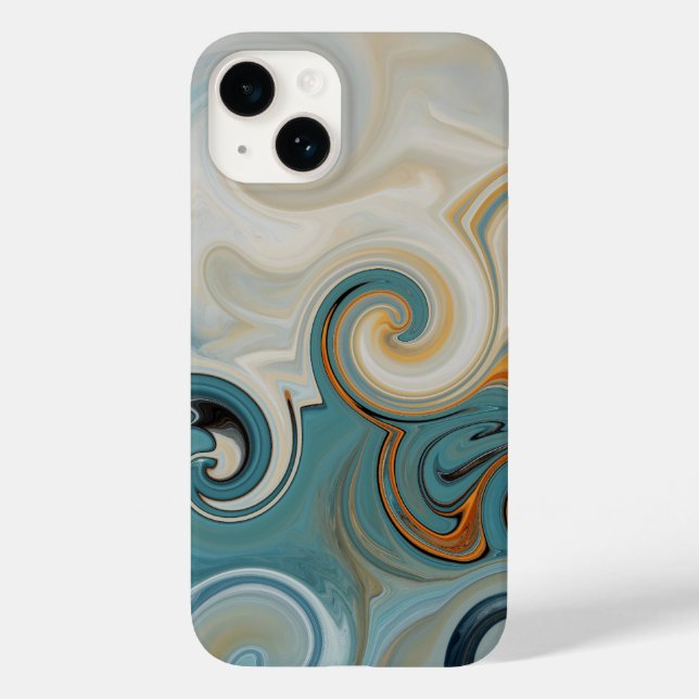 Ocean Waves Beach Teal Blue Abstract 74 Case-Mate iPhone Case (Back)
