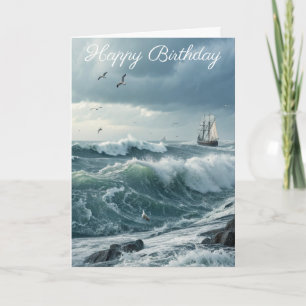 Ocean Waves Birthday Card