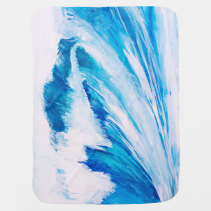 Ocean Waves: Blumarine Watercolor Beauty. Baby Blanket