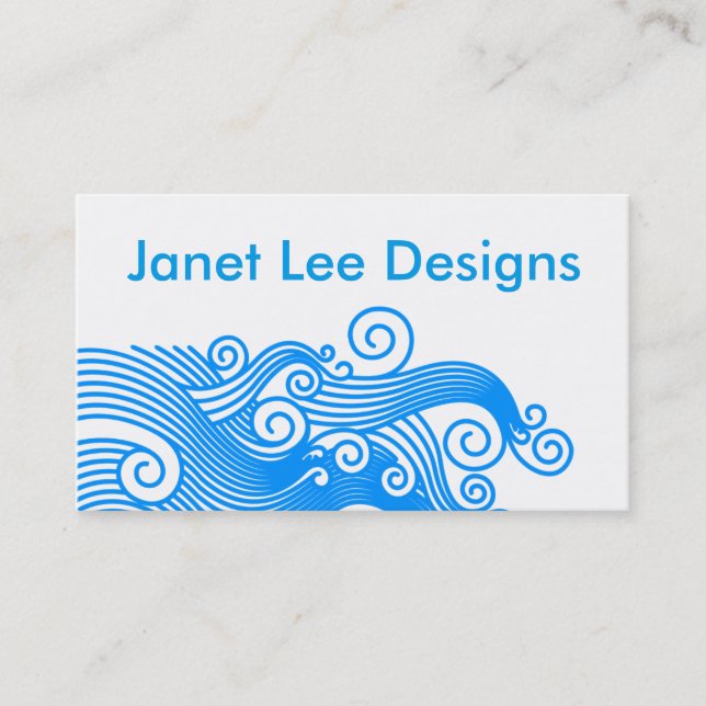Ocean Waves Business Card (Front)
