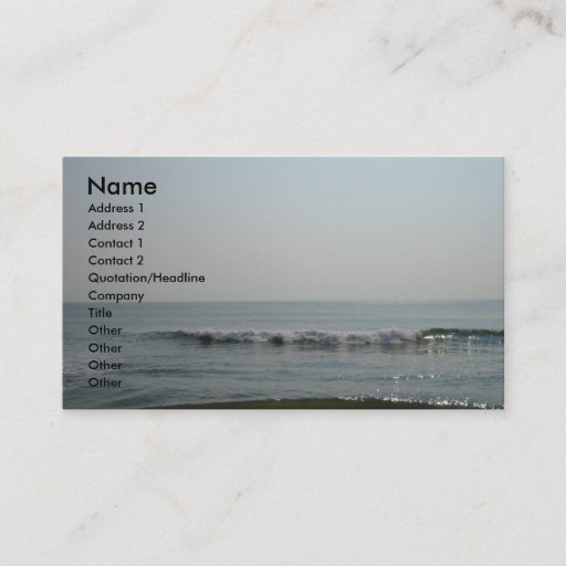 Customizable Ocean Waves Business Card