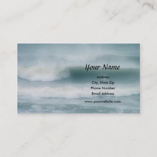 Customizable Ocean Waves Business Card