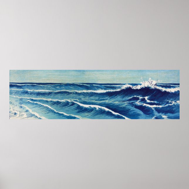 Ocean Waves by Uehara Konen (1878-1940) Poster (Front)