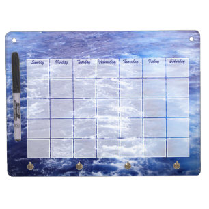 Ocean Waves Calendar Dry Erase Board