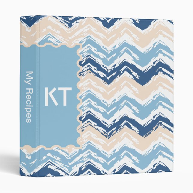 Ocean Waves Chevron Binder (Front/Spine)