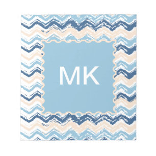 Ocean Waves Chevron Notepad