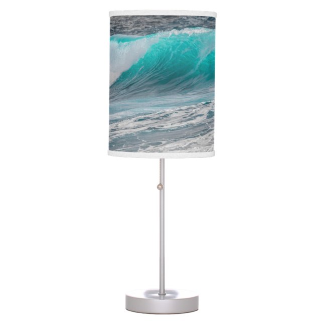 Ocean Waves Crashing into Sea Table Lamp (Front)