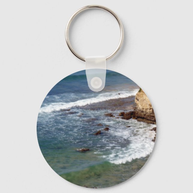 Ocean Waves Crashing Keychain (Front)