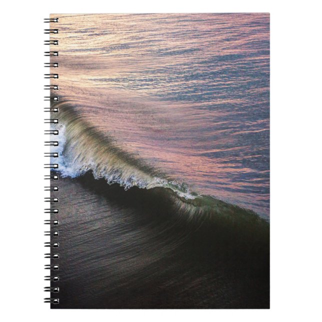 OCEAN WAVES CRASHING ON SHORE DURING DAYTIME NOTEBOOK (Front)