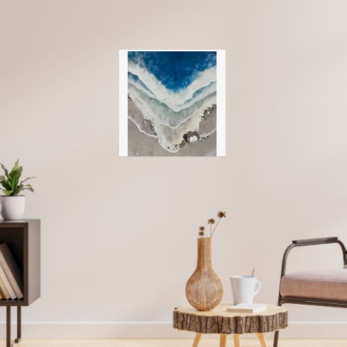 Ocean Waves Crystal Art print