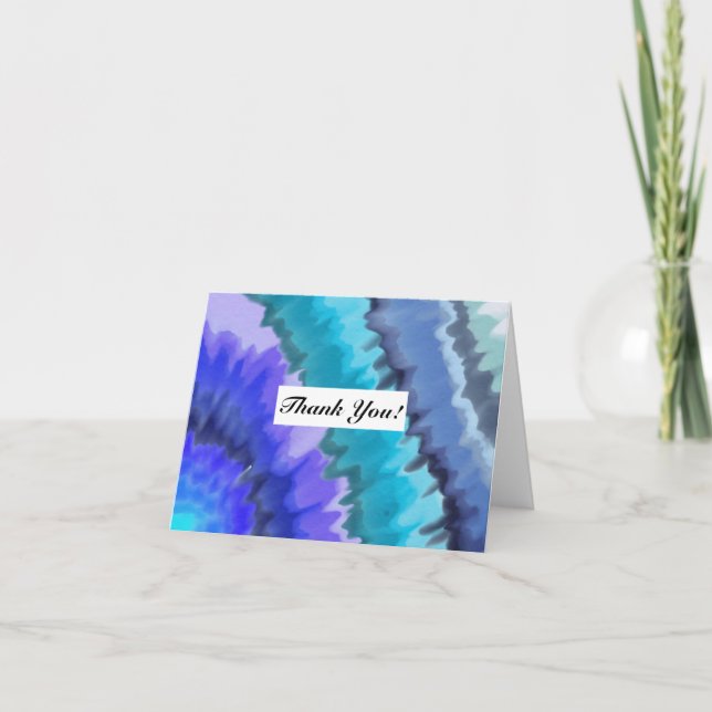 Ocean Waves Digital Artwork Thank You Card! (Front)