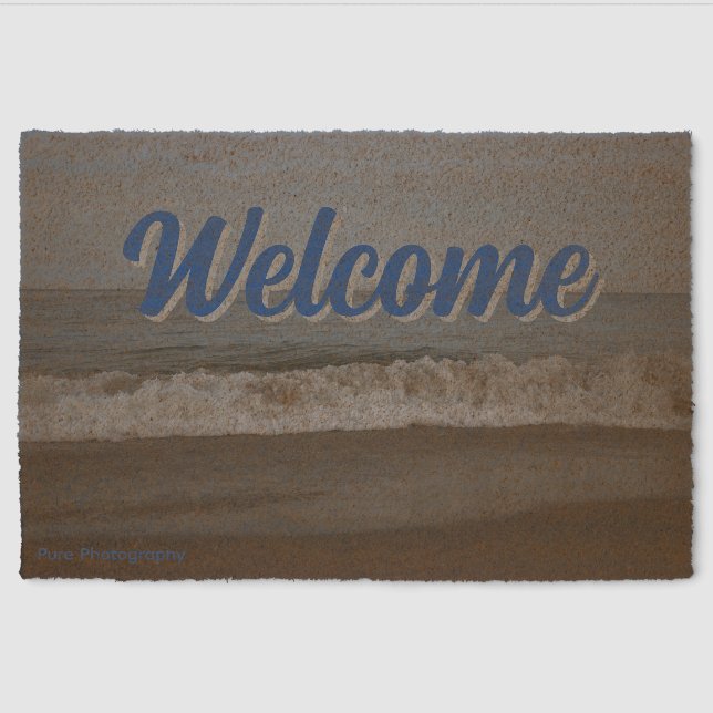 Ocean Waves Fiber Doormat (Front)
