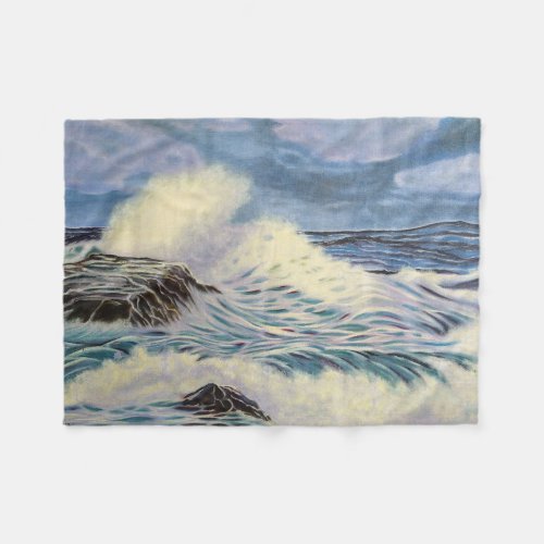 Ocean Waves Fleece Blanket