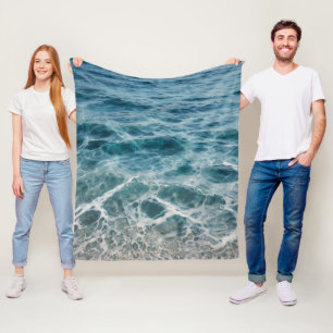 Ocean Waves Fleece Blanket