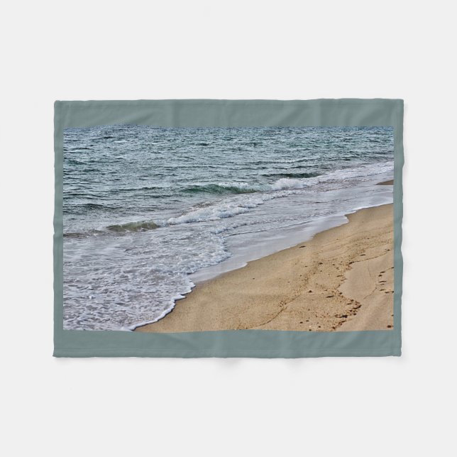 Ocean waves fleece blanket (Front (Horizontal))