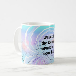 Ocean Waves Hair Sparkles Coffee Mug