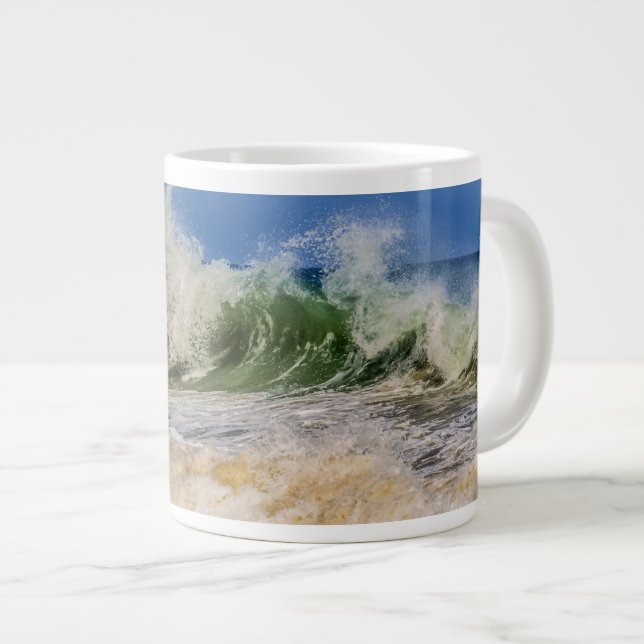 Ocean Waves in motion Giant Coffee Mug (Front Right)