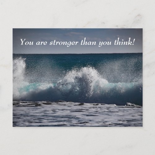 Ocean Waves in the Sea Inspirational Quote Postcard