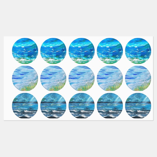 OCEAN WAVES LABELS (Sheet)