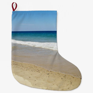 Ocean waves large christmas stocking