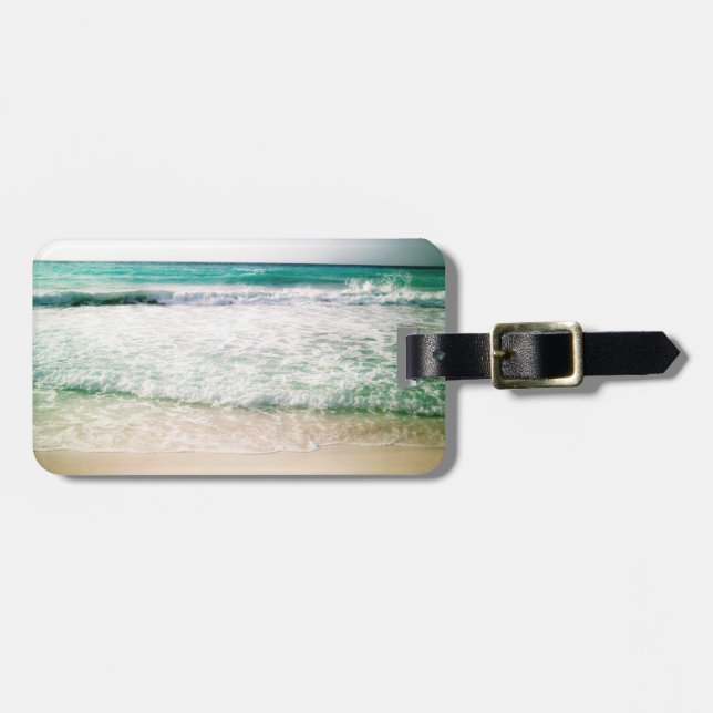 Ocean Waves Luggage Tag (Front Horizontal)