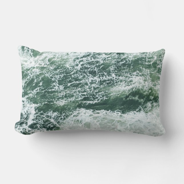 Ocean waves lumbar pillow (Front)