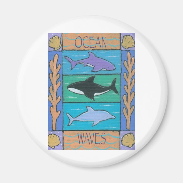 ocean waves magnet (Front)