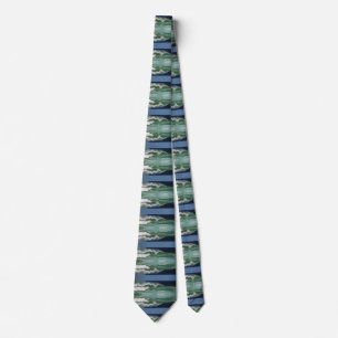 Ocean waves neck tie