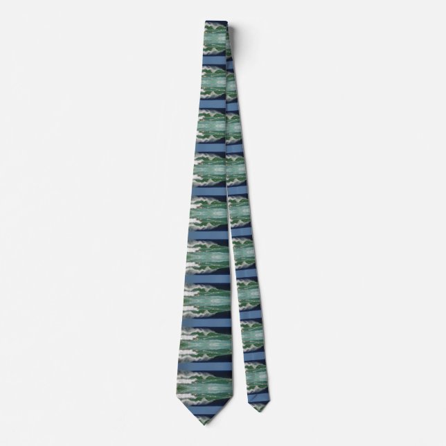 Ocean waves neck tie (Front)
