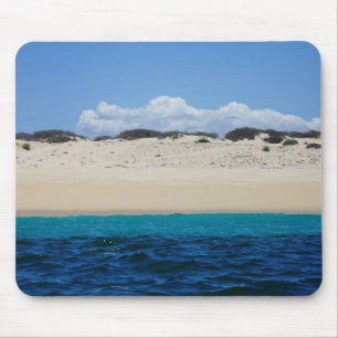 Ocean Waves On Sandy Beach Under Blue Sky Mouse Pad