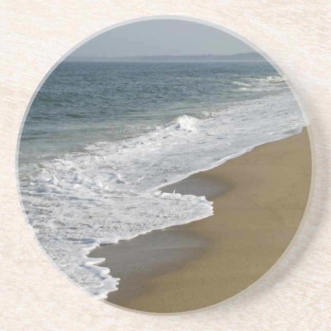 Ocean Waves on the Beach Drink Coaster (Front)