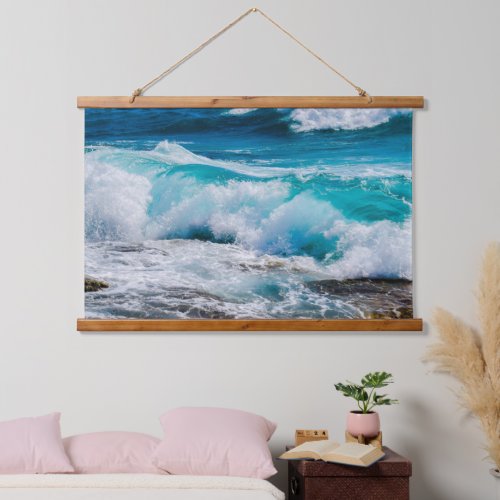 Ocean Waves on the Beach Hanging Tapestry
