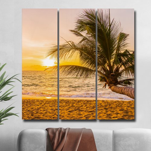 Ocean Waves on the Beach Triptych
