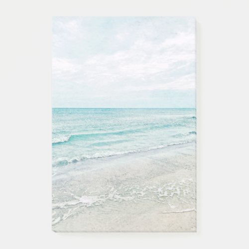 Ocean Waves Painting Aqua Light Blue Watercolor Post_it Notes