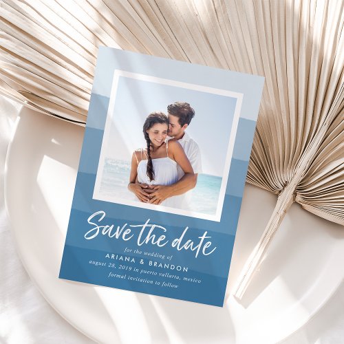 Ocean Waves  Photo Save the Date Card