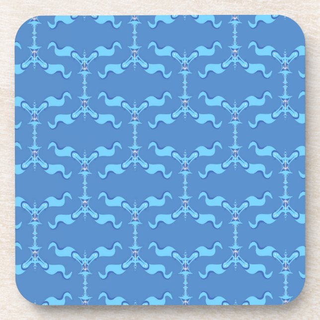 Ocean Waves & Ribbons  Beverage Coaster (Front)