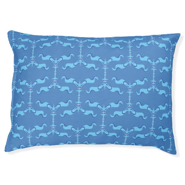Ocean Waves & Ribbons  Pet Bed (Front)