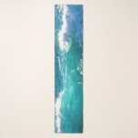 Ocean Waves Roll In Turquoise And Blue Chiffon Scarf<br><div class="desc">Beautiful shades of turquoise blue, and plain blue and aqua mingle with the white bubbles of airy foam on this filmy scarf of waves rolling across the ocean. Make a statement by tying a trendy knot and watch your outfit sparkle. #scarves #scarvesfordays #scarfstyle #neckscarf #scarvescollection #scarfdesign #scarflove #scarfaddict #scarffashion. #gift...</div>
