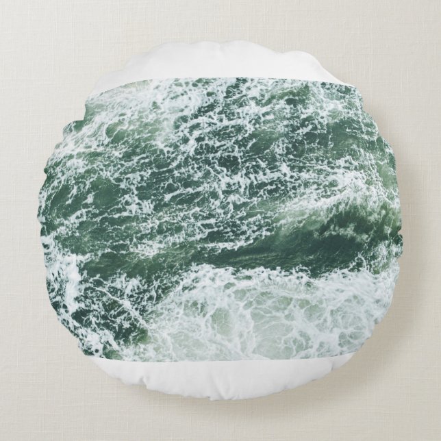 OCEAN WAVES ROUND PILLOW (Front)