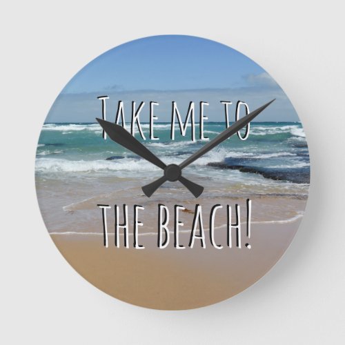 Ocean Waves Sand Beach Wall Clock