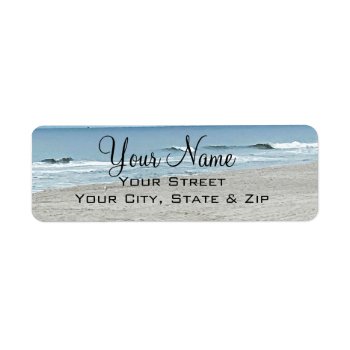 Ocean Waves & Sand Return Address Labels by Whitewaves1 at Zazzle
