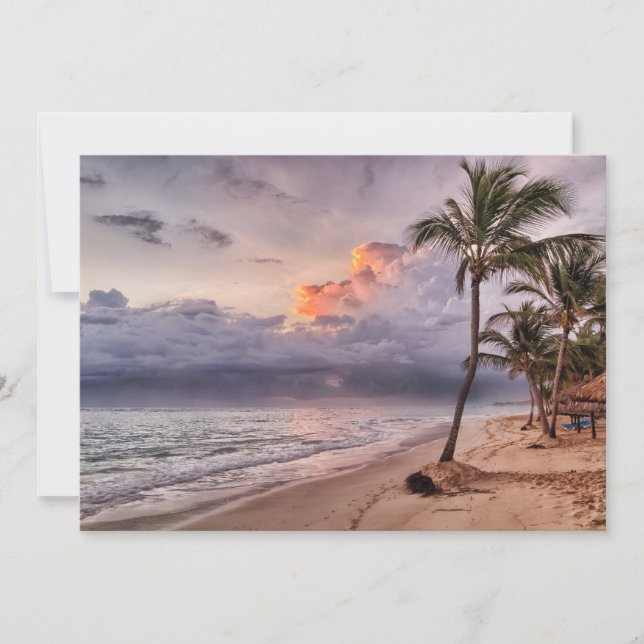 Ocean Waves Sandy Beach Sunset (Front)