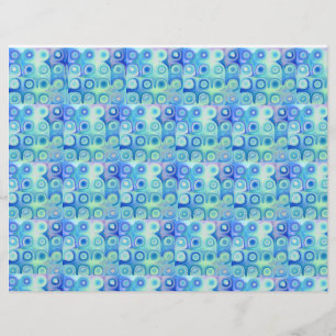 Ocean Waves Scrapbook Paper Letterhead