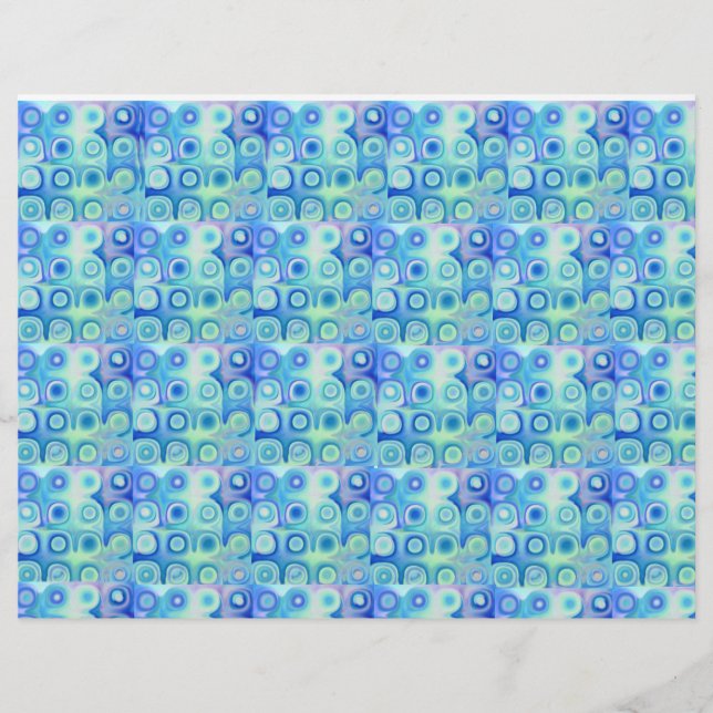 Ocean Waves Scrapbook Paper Letterhead (Front)