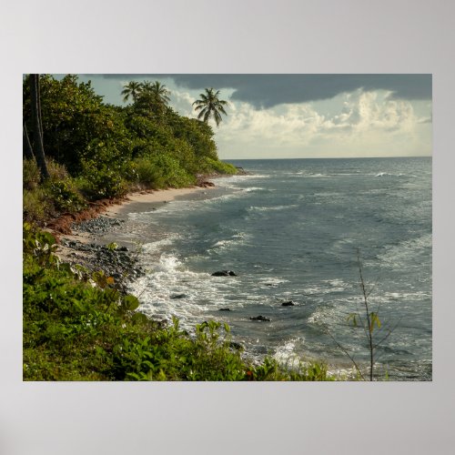 Ocean Waves Sea Caribbean USVI Beach  Poster