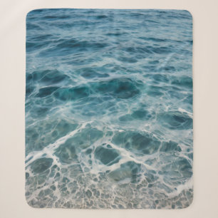 Ocean Waves Sherpa Blanket